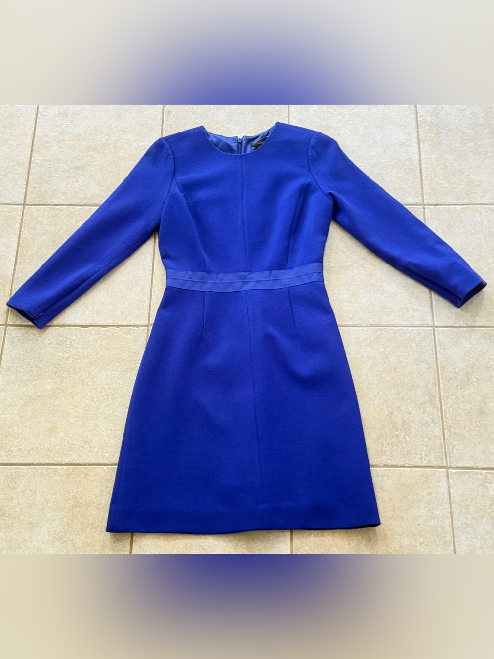J. Crew Long-Sleeve Dress in Royal Blue